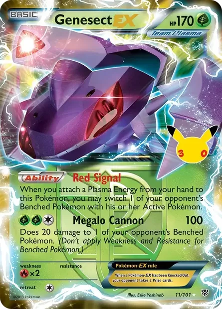 Genesect EX, carte Pokémon 30C CC004 — extension 30ᵉ Anniversaire