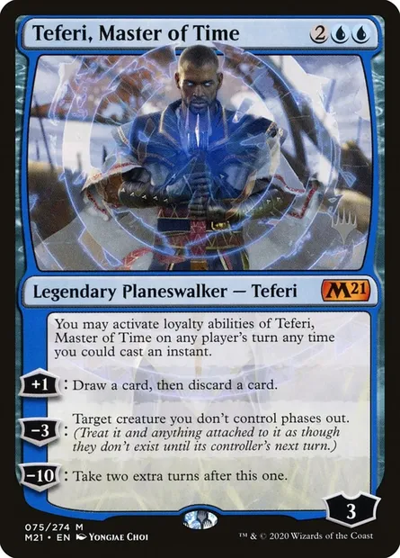 Teferi, Master of Time, Magic card PM21 75p — Core Set 2021 Promos set