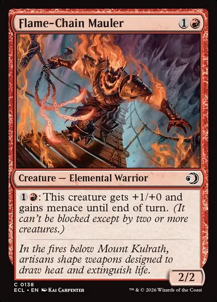 Flame-Chain Mauler, Magic card ECL 138 — Lorwyn Eclipsed set