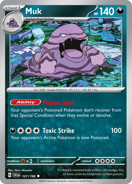 Muk, Pokémon card SVI 127 — Scarlet & Violet set