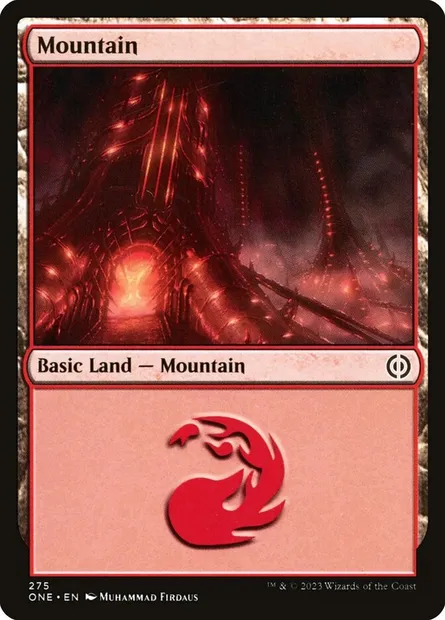 Mountain, Magic card ONE 275 — Phyrexia: All Will Be One set