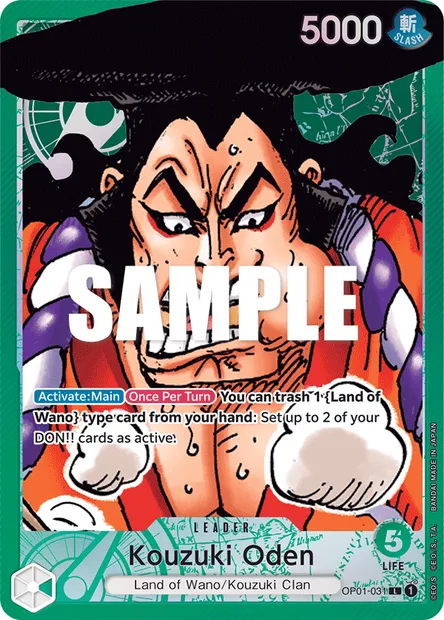 Kouzuki Oden, One Piece card OP01-031 — ROMANCE DAWN set