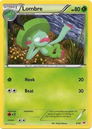 Lombre, carte Pokémon TK8A 006-2 — extension XY Trainer Kit: Latias