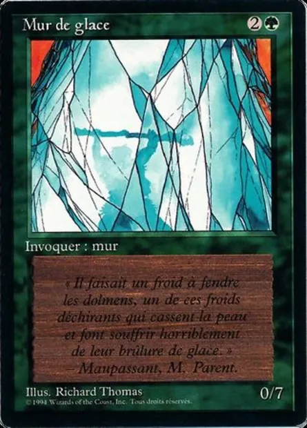 Mur de glace, carte Magic FBB 225 — extension Foreign Black Border