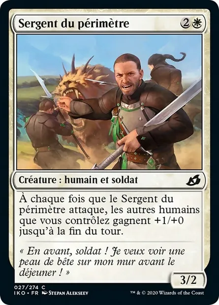 Sergent du périmètre, carte Magic IKO 27 — extension Ikoria: Lair of Behemoths