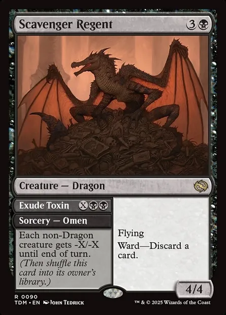 Scavenger Regent // Exude Toxin, Magic card TDM 90 — Tarkir: Dragonstorm set