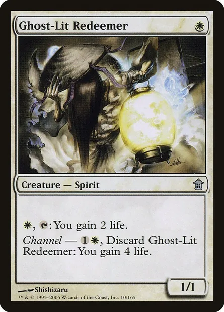 Ghost-Lit Redeemer, Magic card SOK 10 — Saviors of Kamigawa set