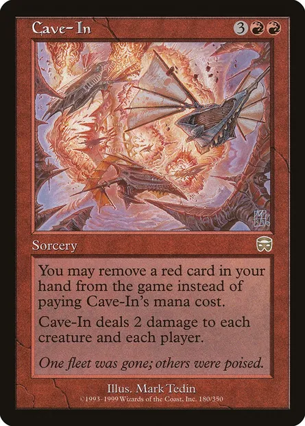 Effondrement, carte Magic MMQ 180 — extension Masques de Mercadia