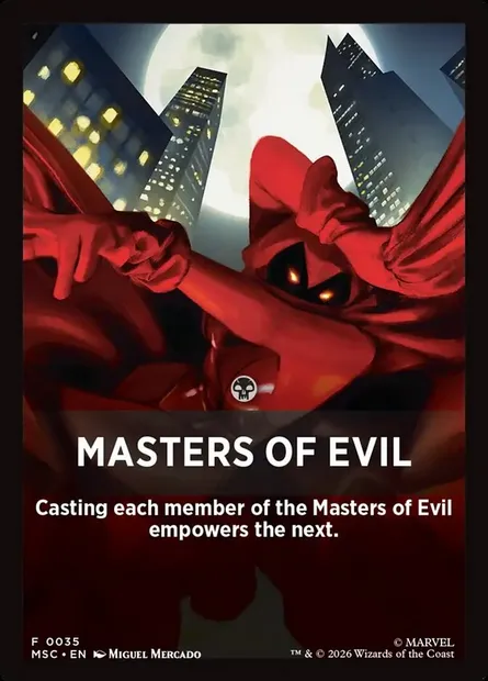 Masters of Evil, carte Magic FMSC 35 — extension Marvel Super Heroes Jumpstart Front Cards
