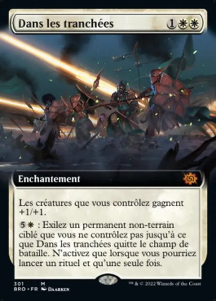 Dans les tranchées, carte Magic BRO 301 — extension La Guerre Fratricide