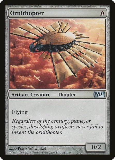 Ornithopter, Magic card M11 211 — Magic 2011 set