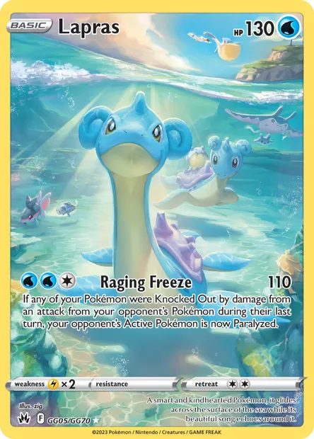 Lapras, Pokémon card CRZ GG05 — Crown Zenith set