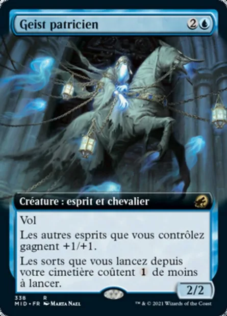 Geist patricien, carte Magic MID 338 — extension Innistrad : chasse de minuit