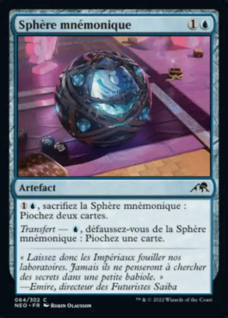 Sphère mnémonique, carte Magic NEO 64 — extension Kamigawa: La Dynastie Néon