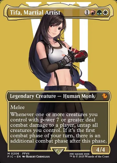 Tifa, Martial Artist, Magic card FIC 206 — Final Fantasy Commander set