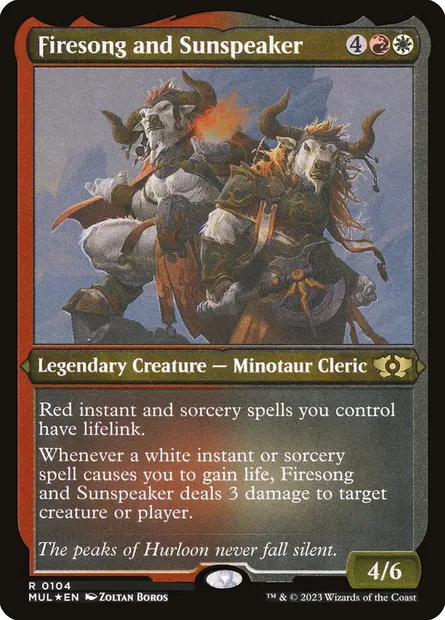 Firesong and Sunspeaker, Magic card MUL 104 — Multiverse Legends set