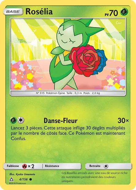 Rosélia, carte Pokémon UPR 4 — extension Ultra-Prisme