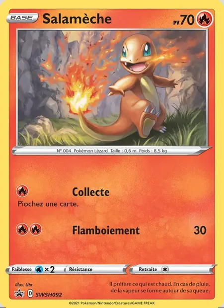 Salamèche, carte Pokémon SWSH 092 — extension Promo SWSH