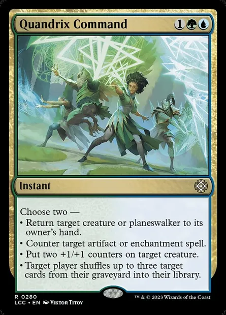 Quandrix Command, Magic card LCC 280 — The Lost Caverns of Ixalan Commander set
