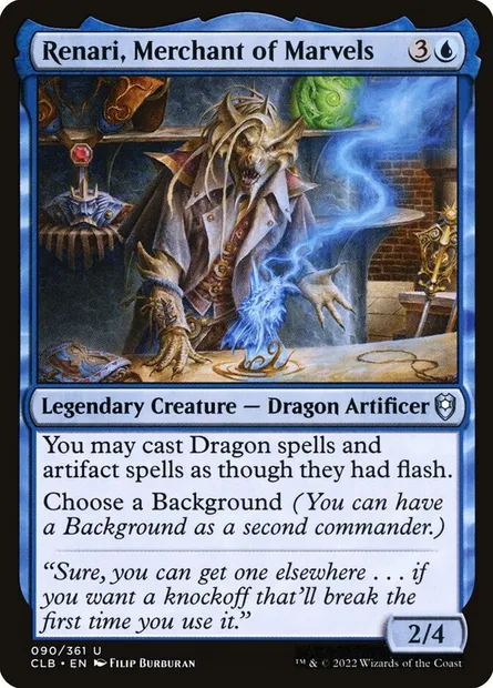 Renari, Merchant of Marvels, Magic card CLB 90 — Commander Legends: Battle for Baldur's Gate set