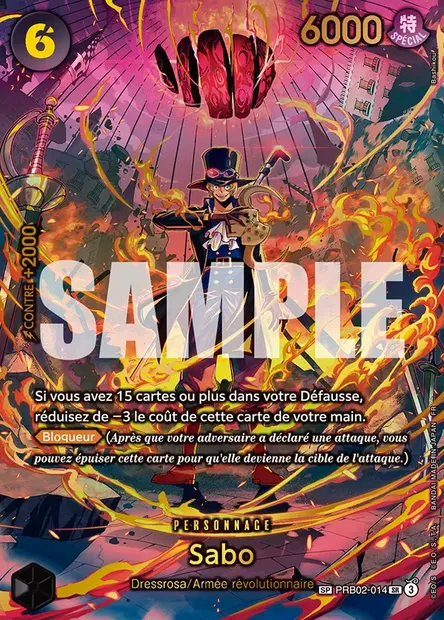 Sabo, carte One Piece PRB02-014 — extension ONE PIECE CARD THE BEST VOL.2