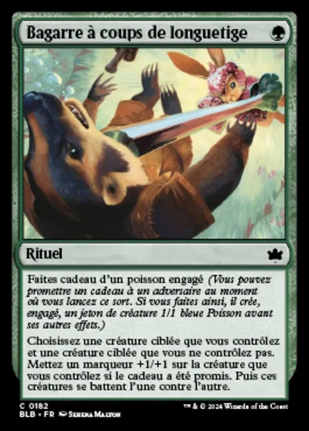 Bagarre à coups de longuetige, carte Magic BLB 182 — extension Bloomburrow