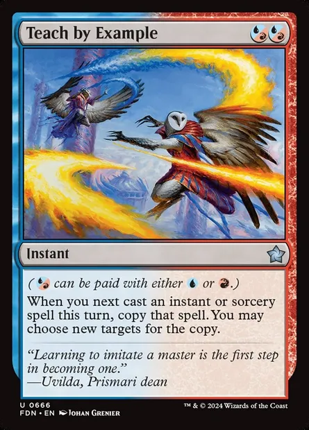 Teach by Example, Magic card FDN 666 — Foundations set