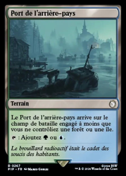 Port de l'arrière-pays, carte Magic PIP 267 — extension Fallout