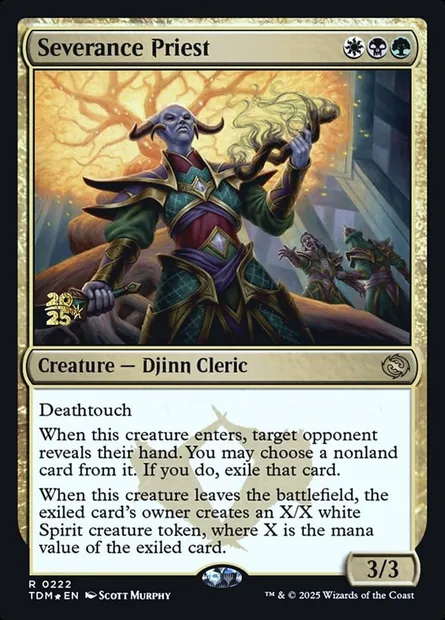 Severance Priest, Magic card PTDM 222s — Tarkir: Dragonstorm Promos set