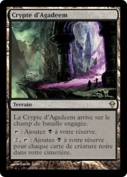 Crypte d'Agadeem, carte Magic ZEN 212 — extension Zendikar