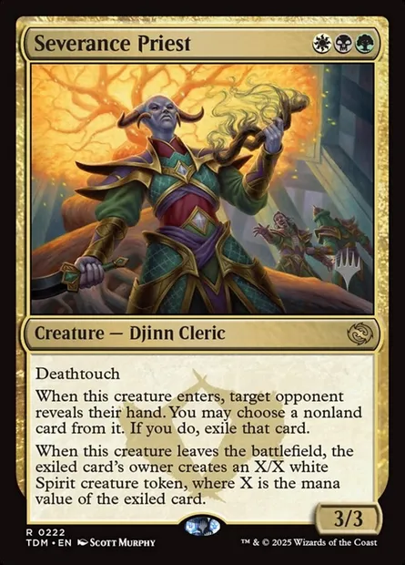 Severance Priest, Magic card PTDM 222p — Tarkir: Dragonstorm Promos set