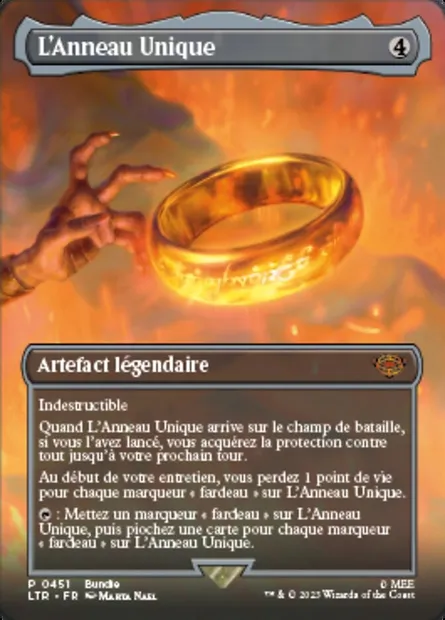 L'Anneau Unique, carte Magic LTR 451 — extension Le Seigneur des Anneaux : chroniques de la Terre du Milieu