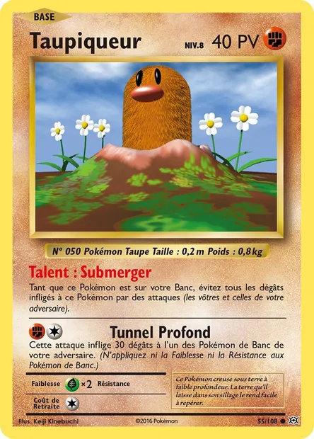Taupiqueur, carte Pokémon EVO 55 — extension Évolutions