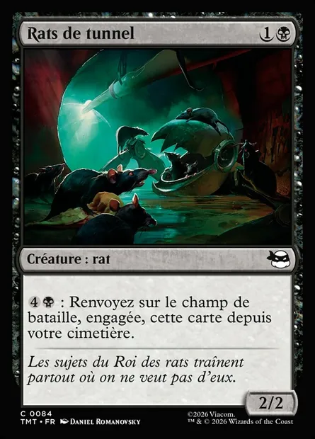 Rats de tunnel, carte Magic TMT 84 — extension Teenage Mutant Ninja Turtles