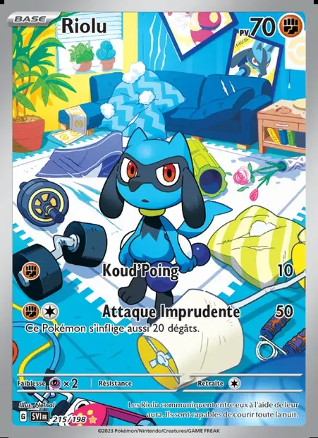 Riolu, carte Pokémon SVI 215 — extension Écarlate et Violet