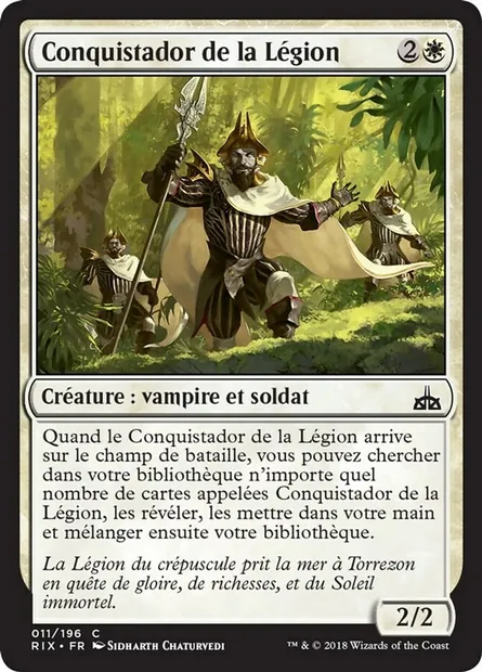 Conquistador de la Légion, carte Magic RIX 11 — extension Les combattants d'Ixalan