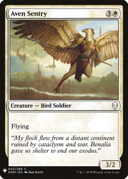 Sentinelle avemain, carte Magic PLST DOM-3 — extension The List