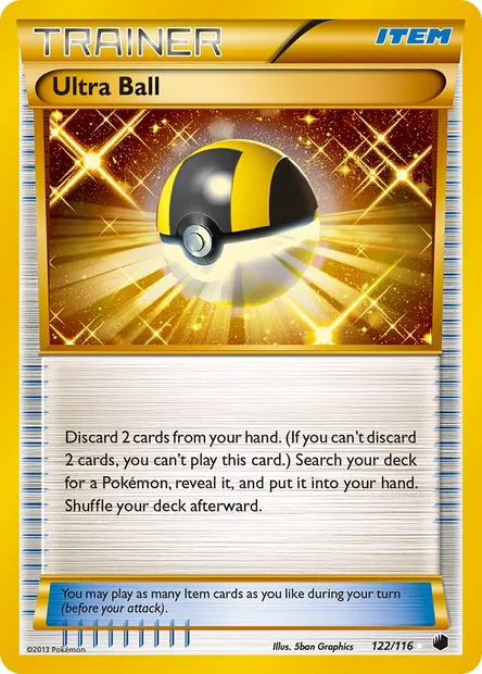 Ultra Ball, Pokémon card PLF 122 — Plasma Freeze set