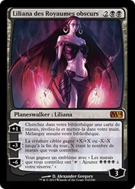 Liliana des Royaumes obscurs, carte Magic M14 102 — extension Magic 2014