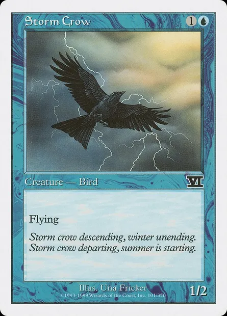 Corbeau de l'orage, carte Magic 6ED 101 — extension Classic Sixth Edition