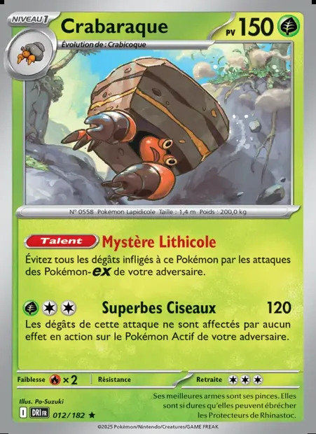 Crabaraque, carte Pokémon DRI 012 — extension Rivalités Destinées
