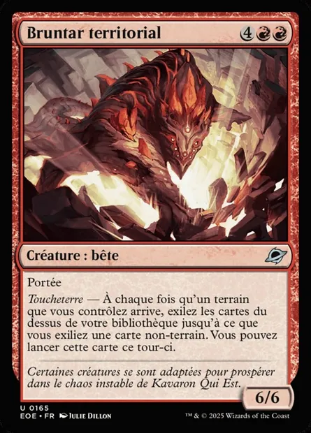 Bruntar territorial, carte Magic EOE 165 — extension Edge of Eternities