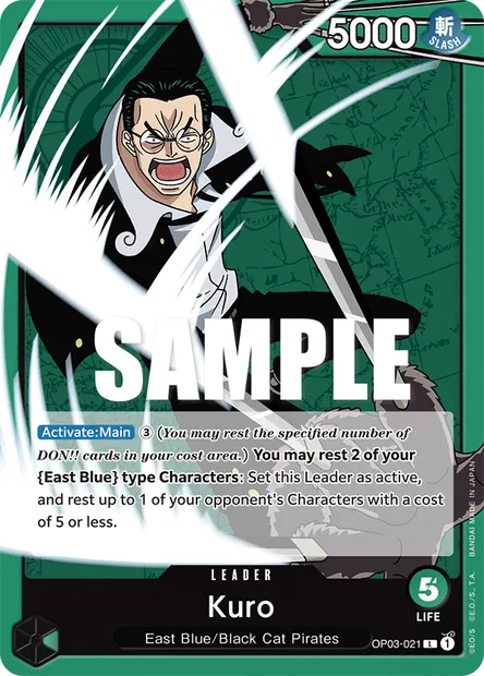 Kuro, One Piece card OP03-021 — PILLARS OF STRENGTH set