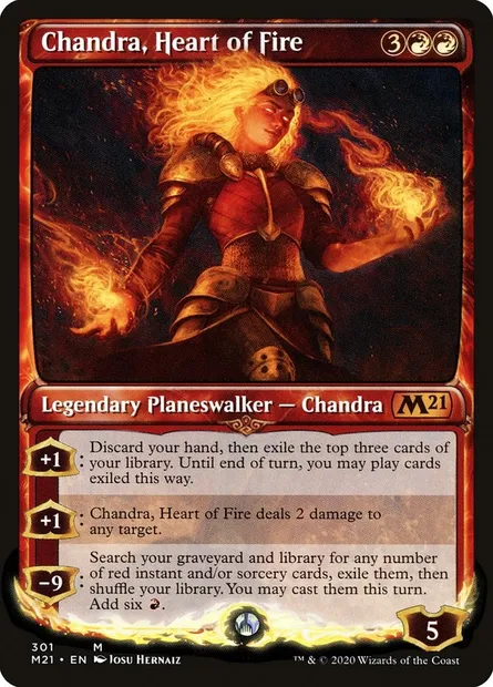 Chandra, Heart of Fire, Magic card M21 301 — Core Set 2021 set
