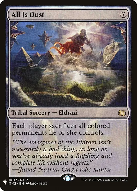 All Is Dust, Magic card PLST MM2-1 — The List set