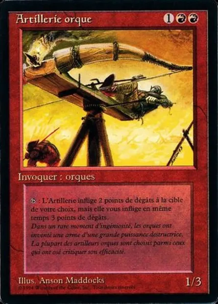 Orcish Artillery, Magic card FBB 168 — Foreign Black Border set