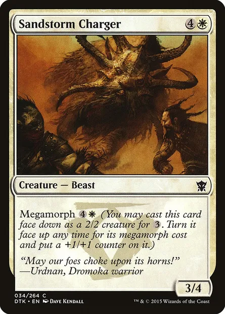 Sandstorm Charger, Magic card DTK 34 — Dragons of Tarkir set