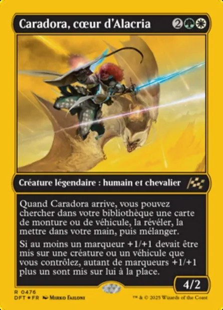 Caradora, cœur d'Alacria, carte Magic DFT 476 — extension Aetherdrift