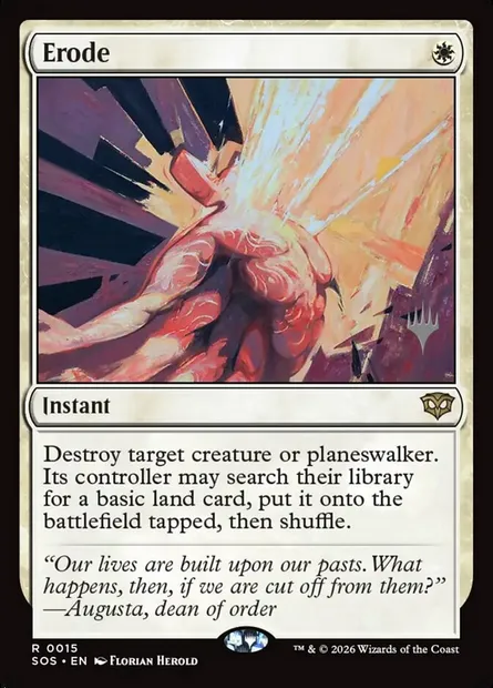 Erode, Magic card PSOS 15p — Secrets of Strixhaven Promos set
