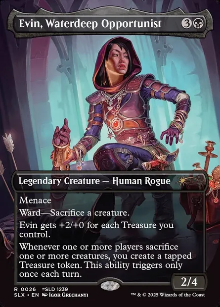 Evin, Waterdeep Opportunist, Magic card SLX 26 — Universes Within set